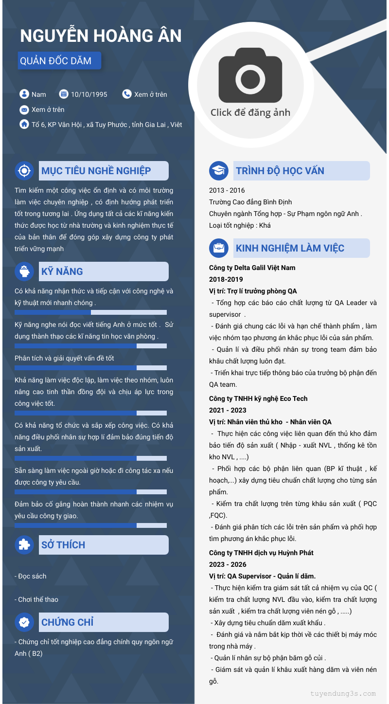 CV ứng viên