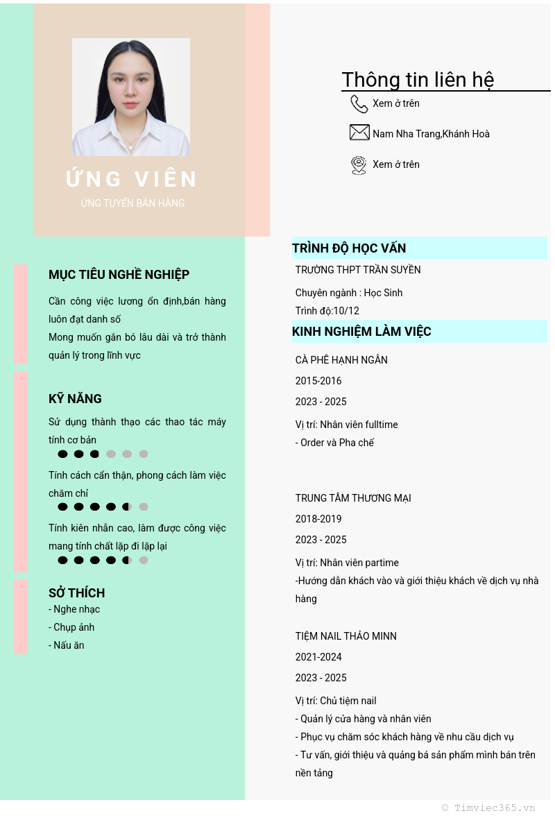 CV ứng viên