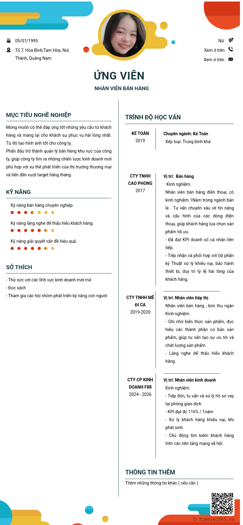CV ứng viên