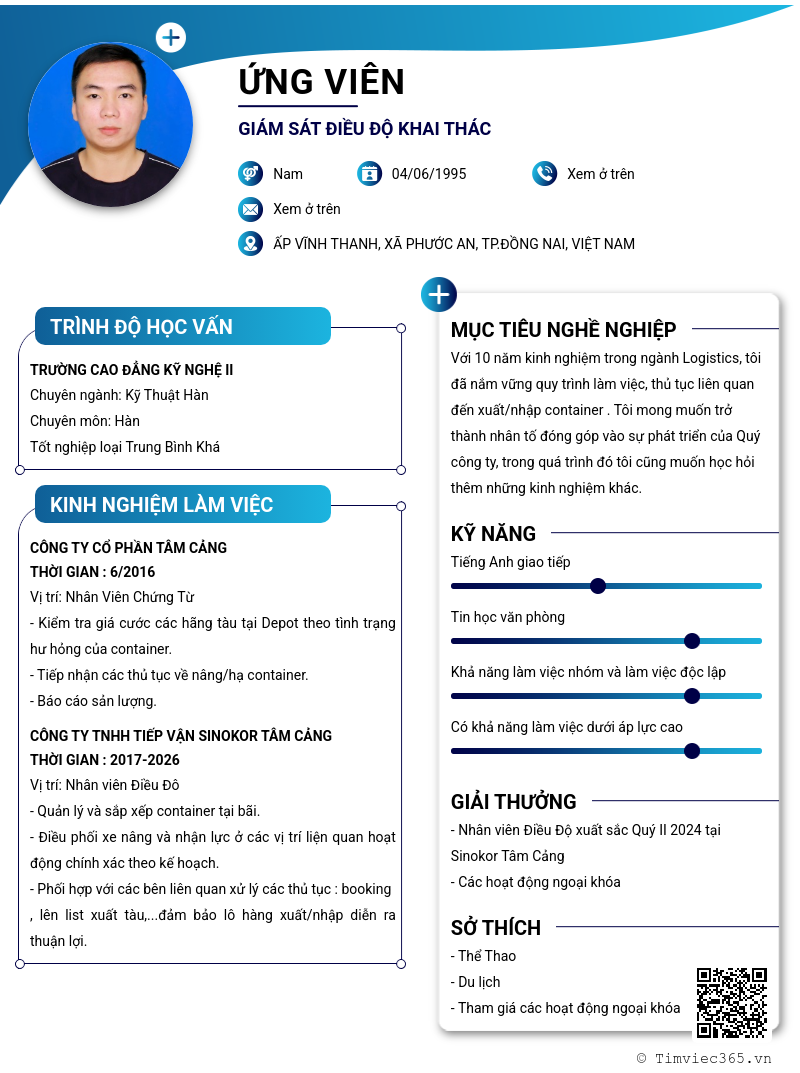 CV ứng viên