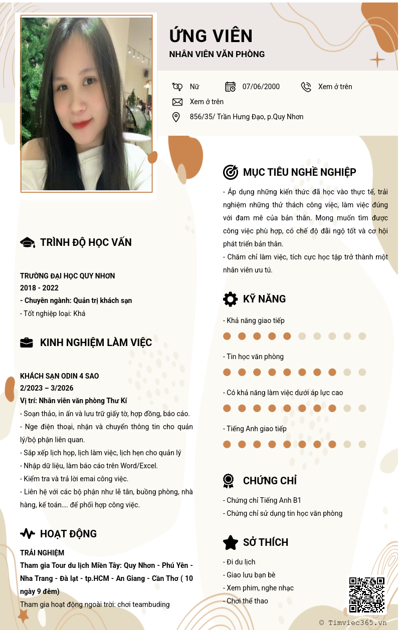 CV ứng viên