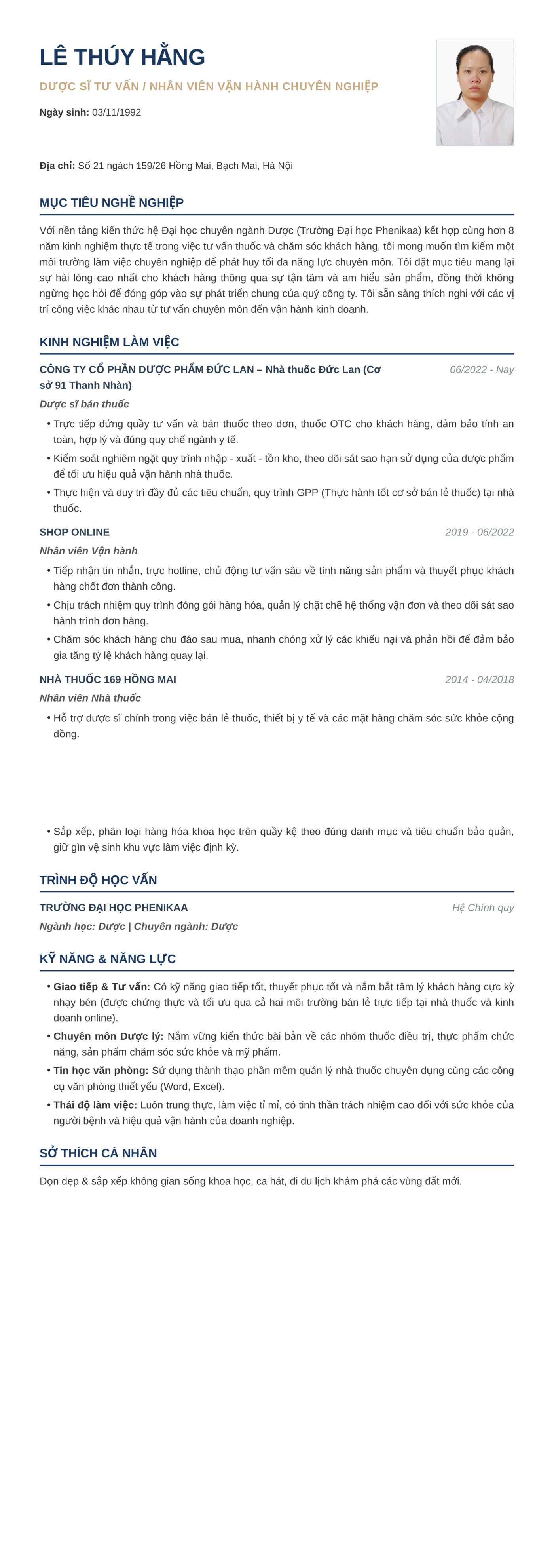 CV ứng viên