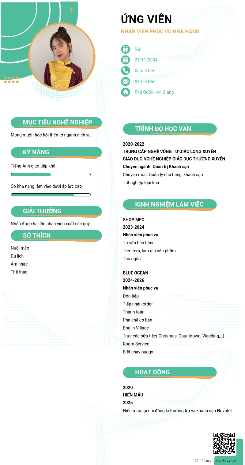 CV ứng viên
