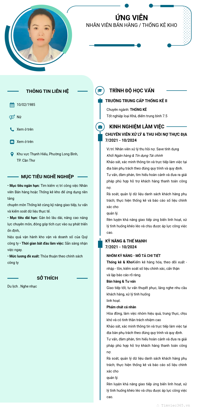 CV ứng viên