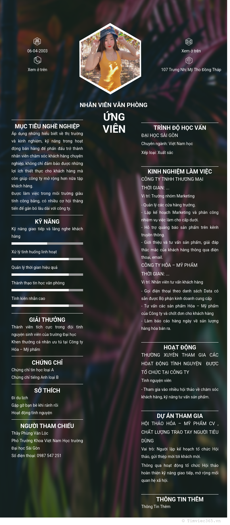 CV ứng viên