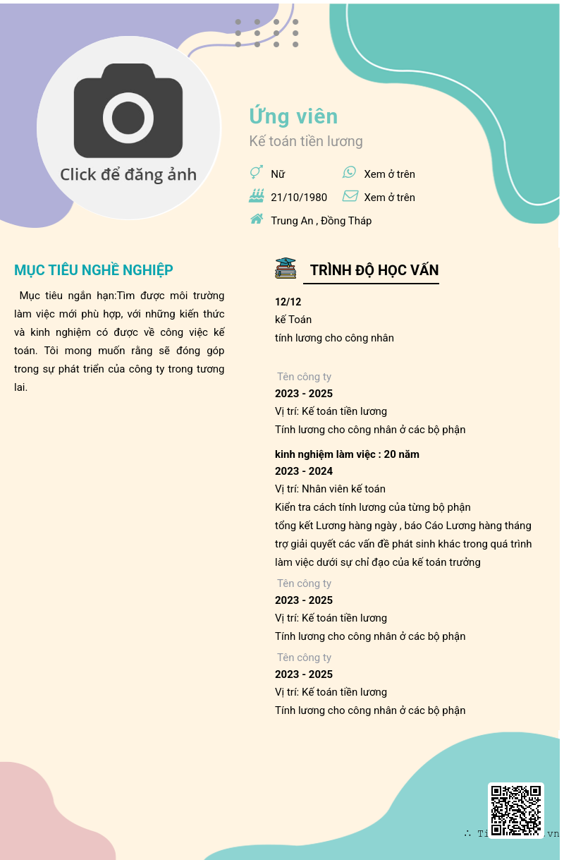 CV ứng viên