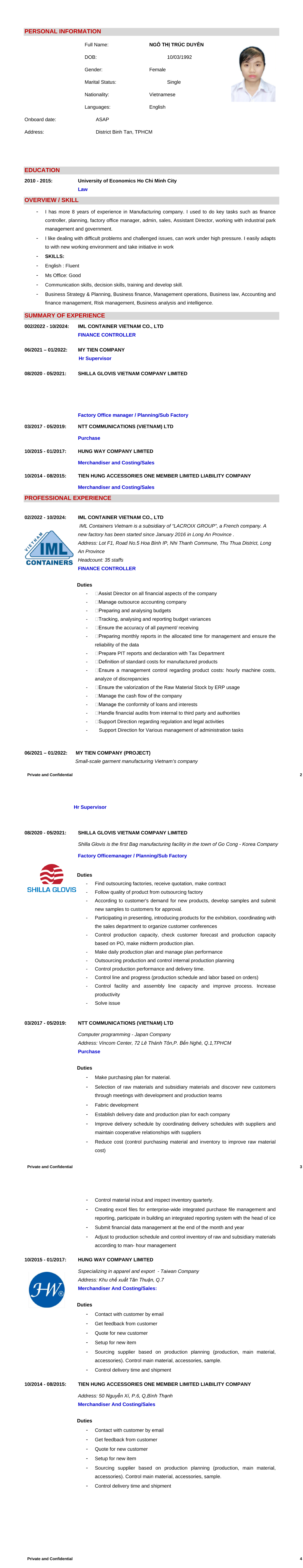 CV ứng viên