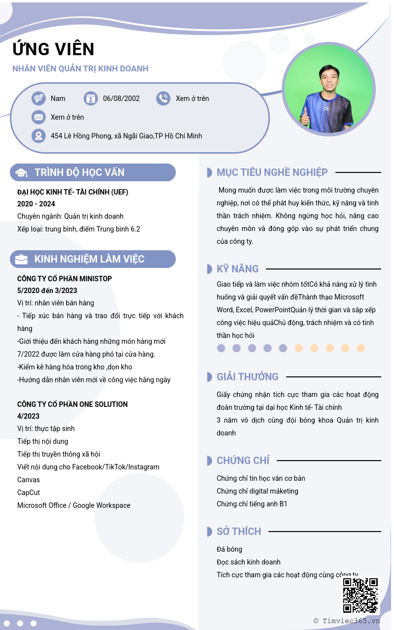 CV ứng viên
