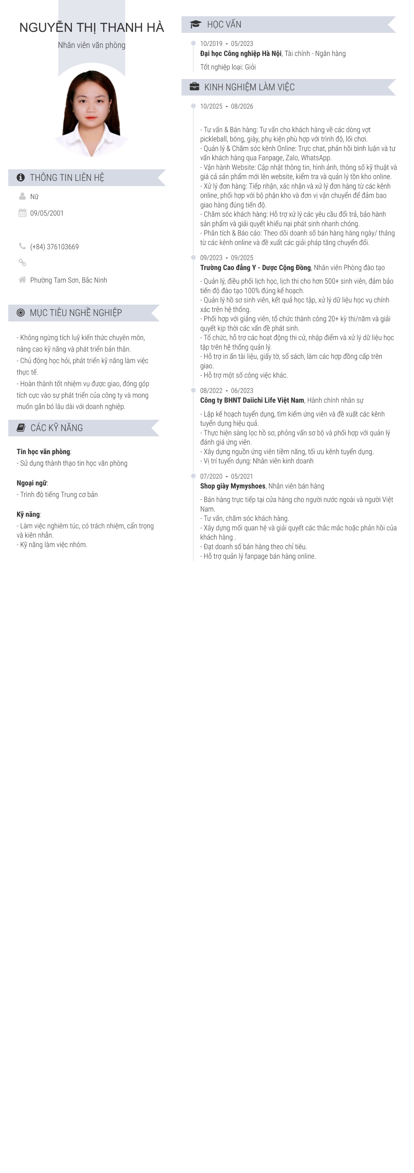 CV ứng viên