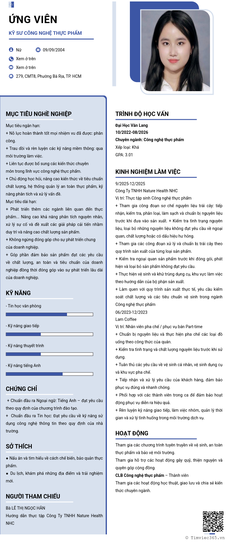 CV ứng viên