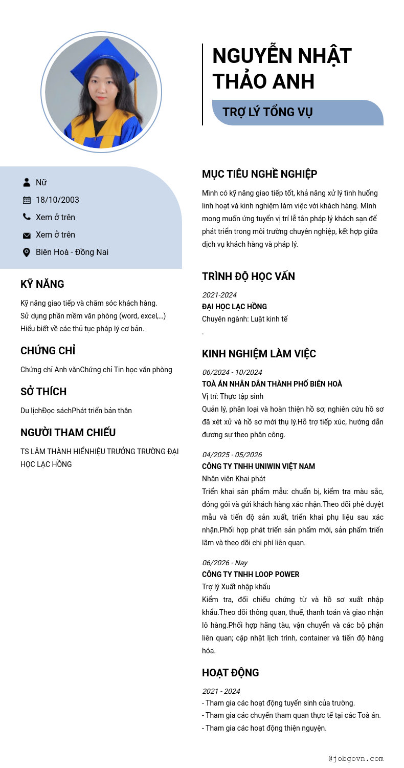CV ứng viên