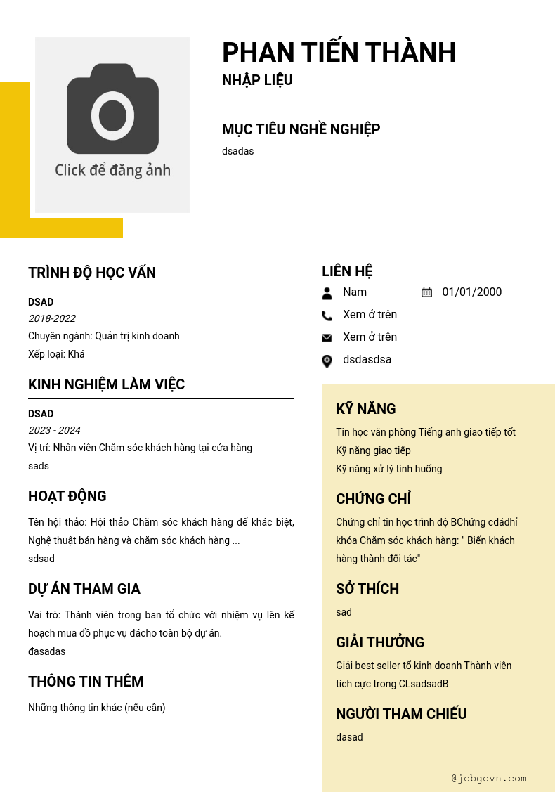 CV ứng viên