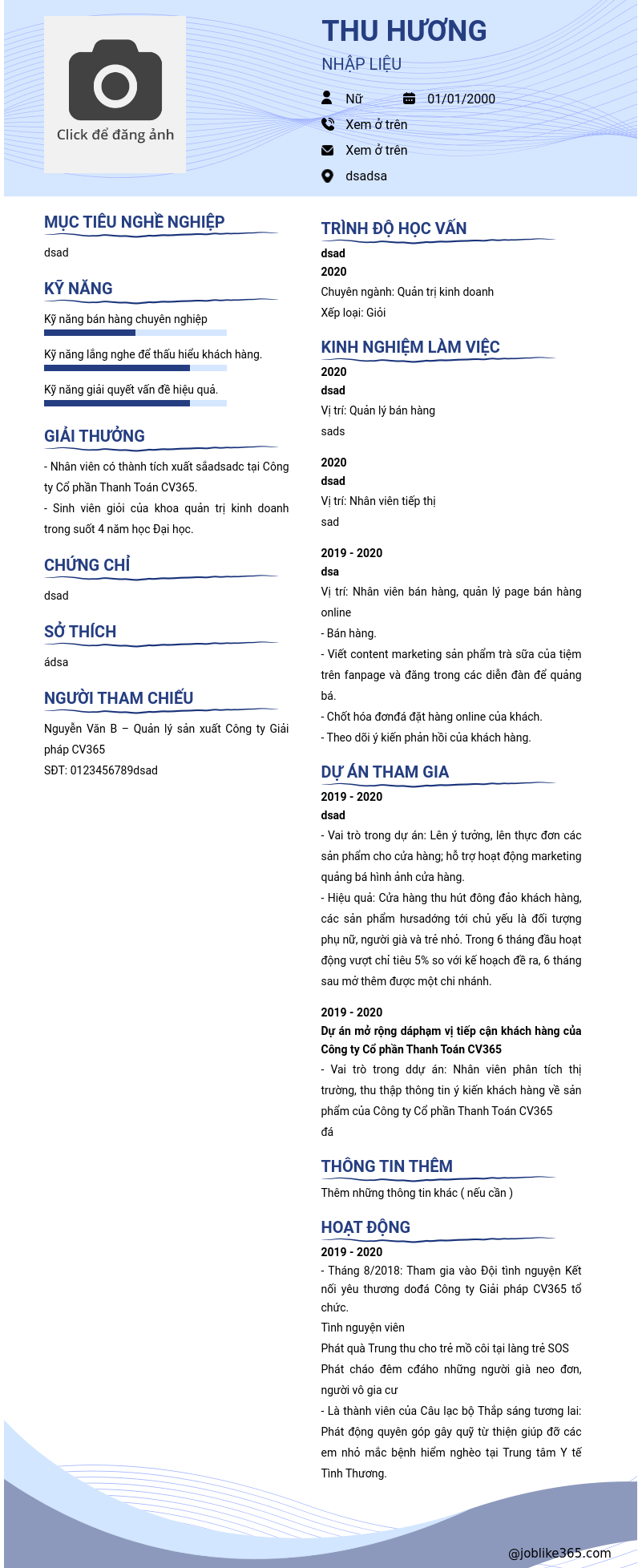 CV ứng viên