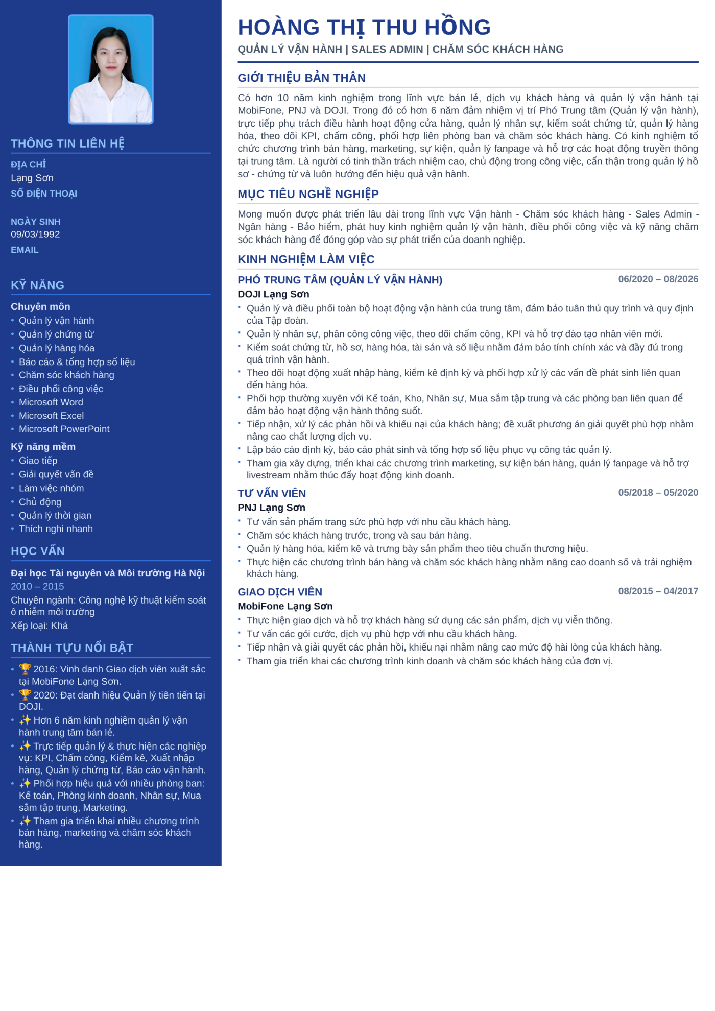 CV ứng viên