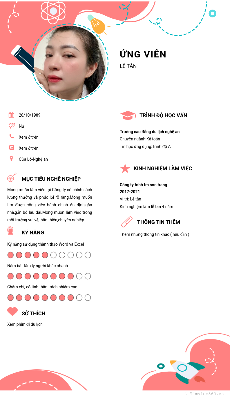 CV ứng viên