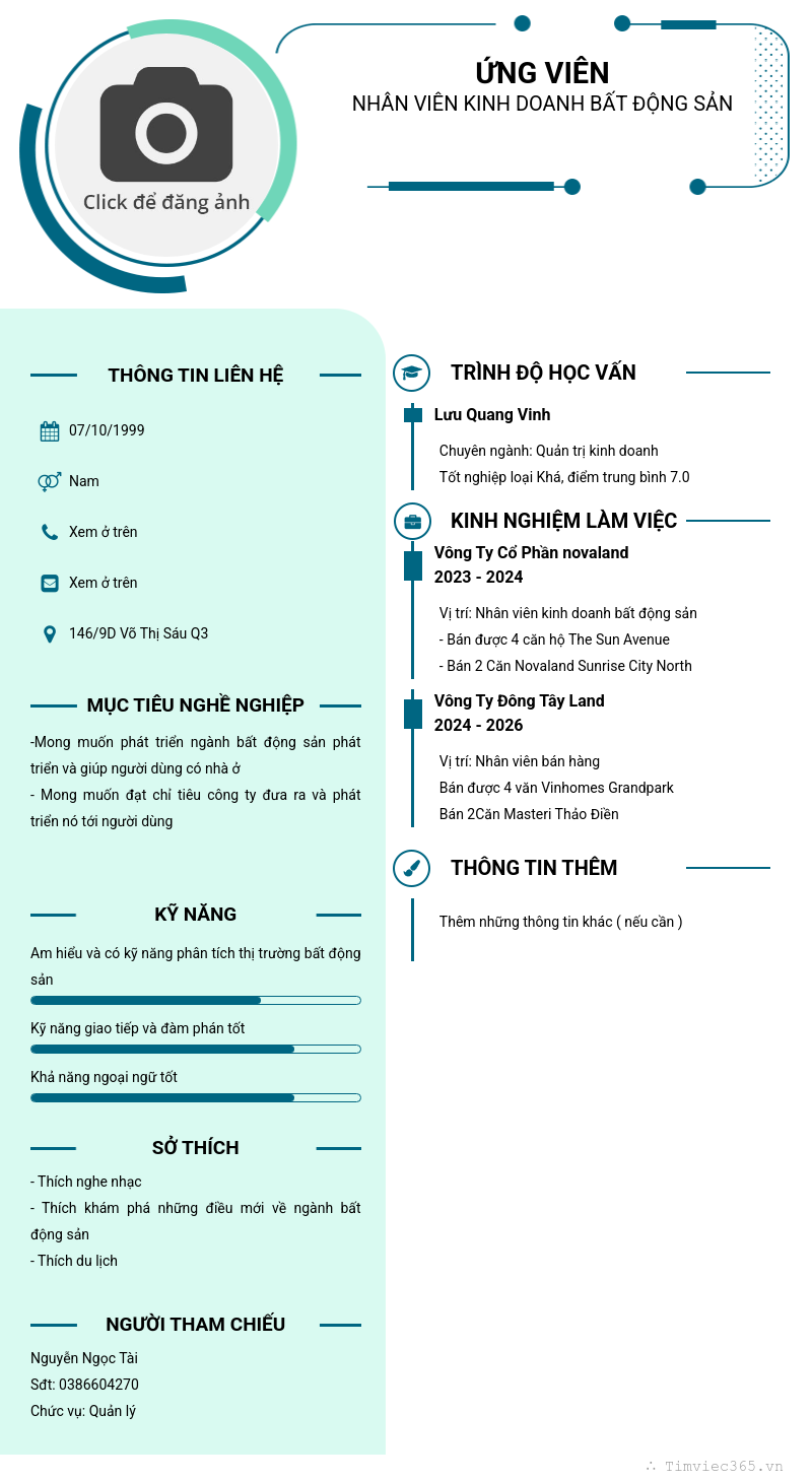 CV ứng viên