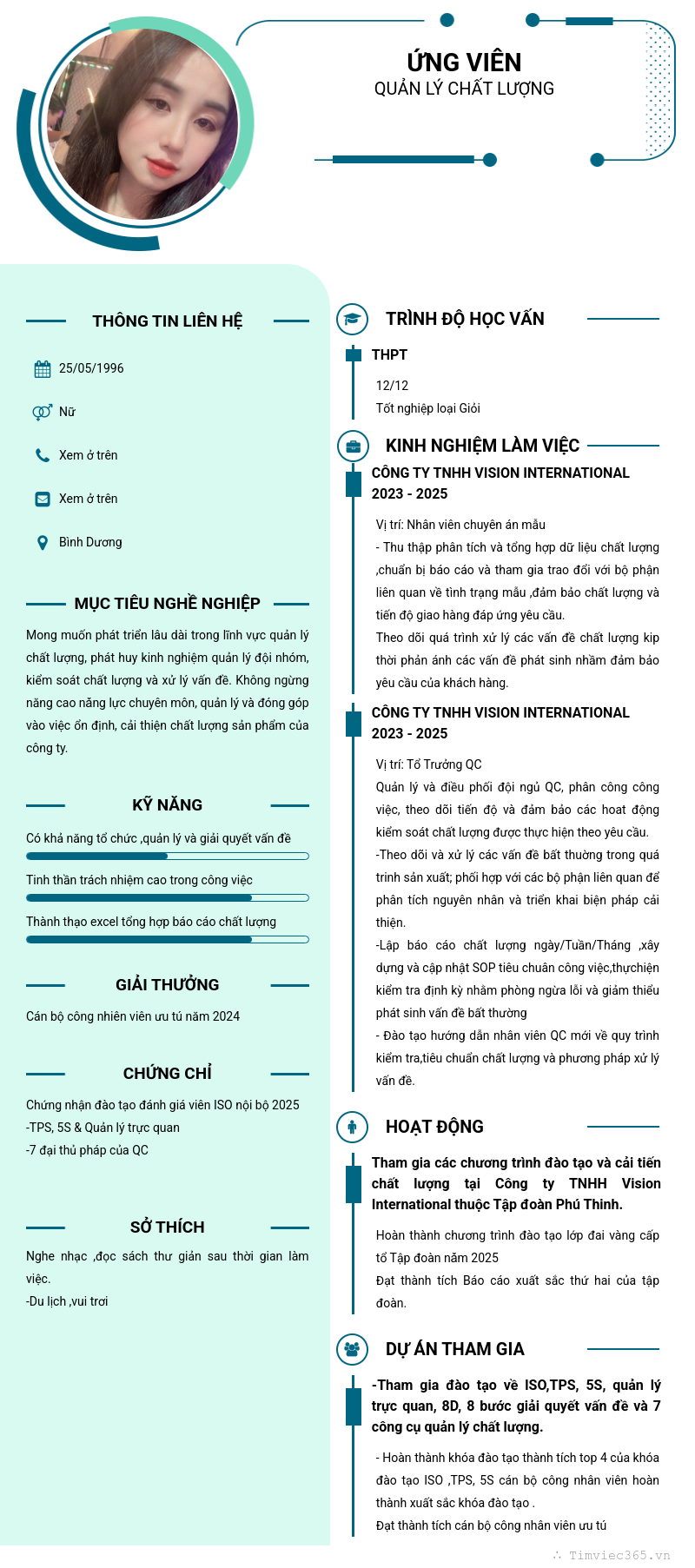 CV ứng viên