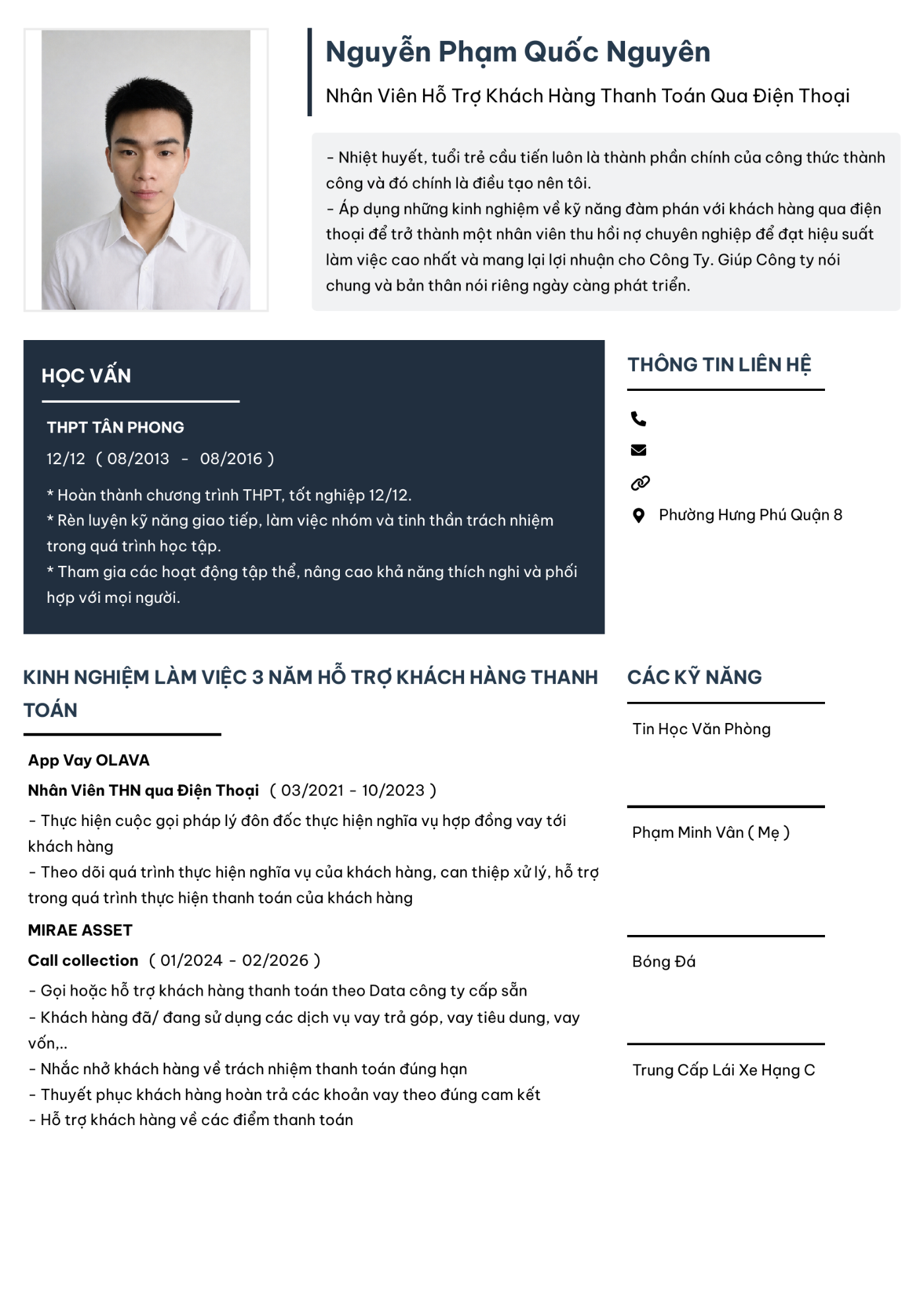 CV ứng viên