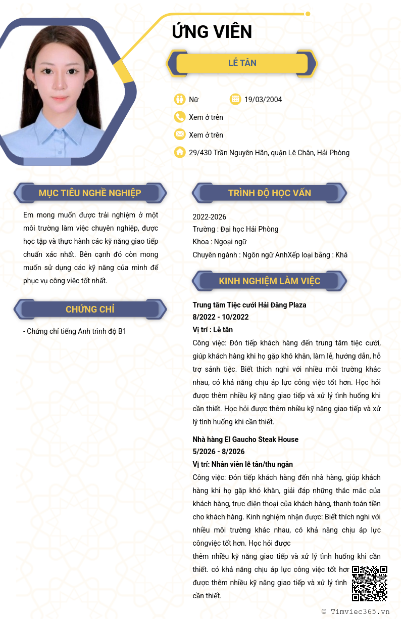 CV ứng viên