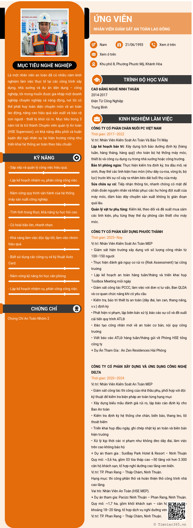 CV ứng viên