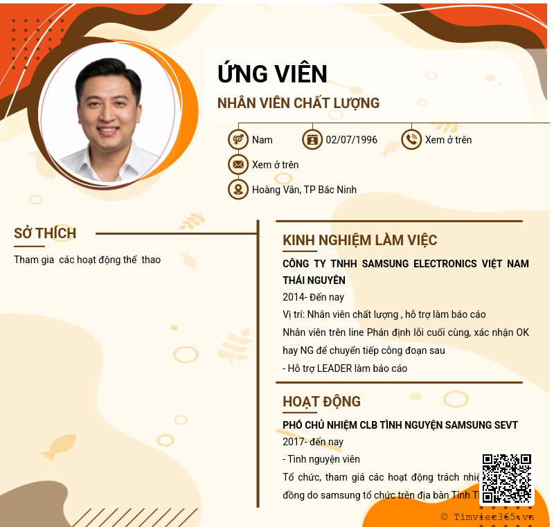 CV ứng viên