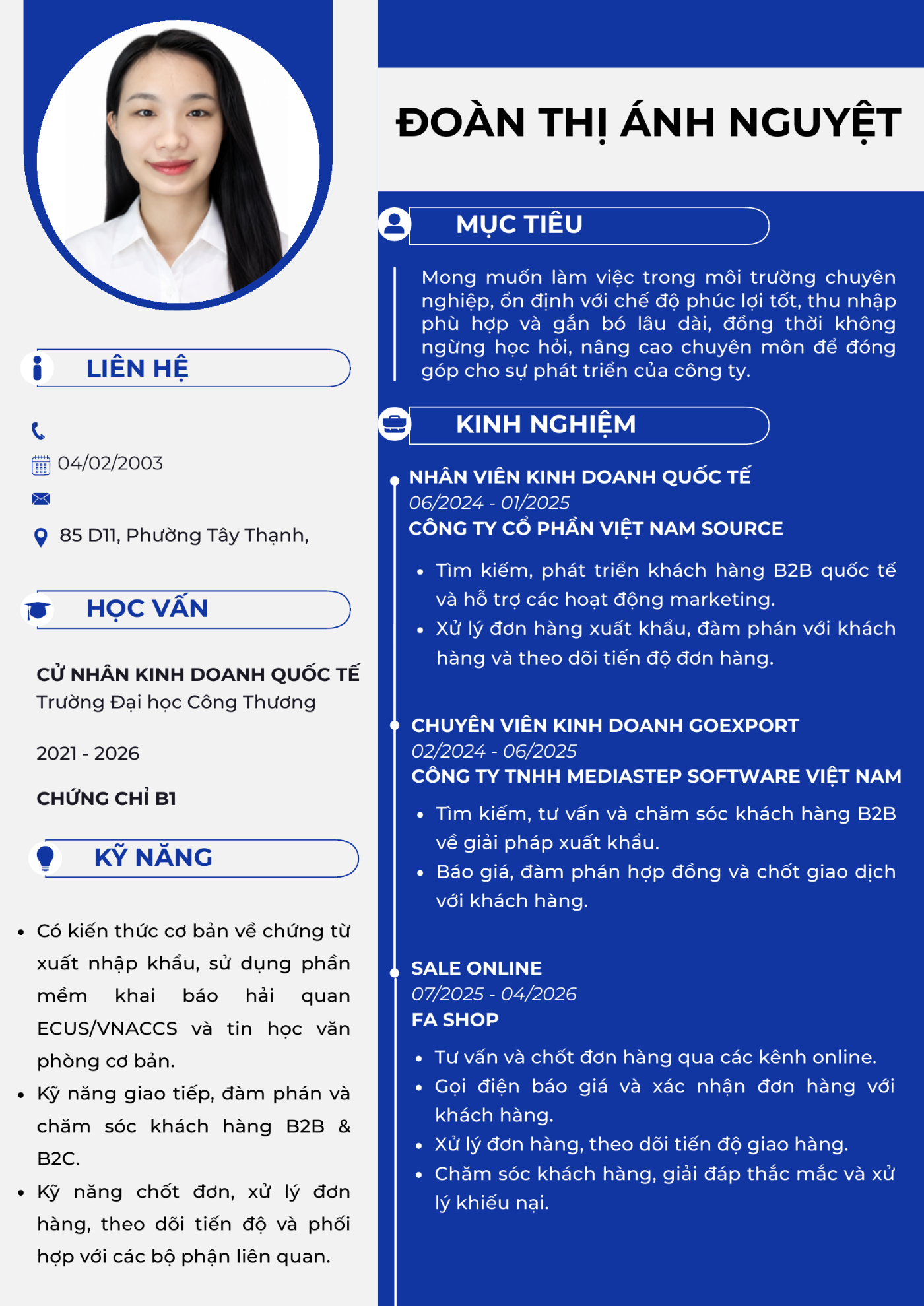 CV ứng viên