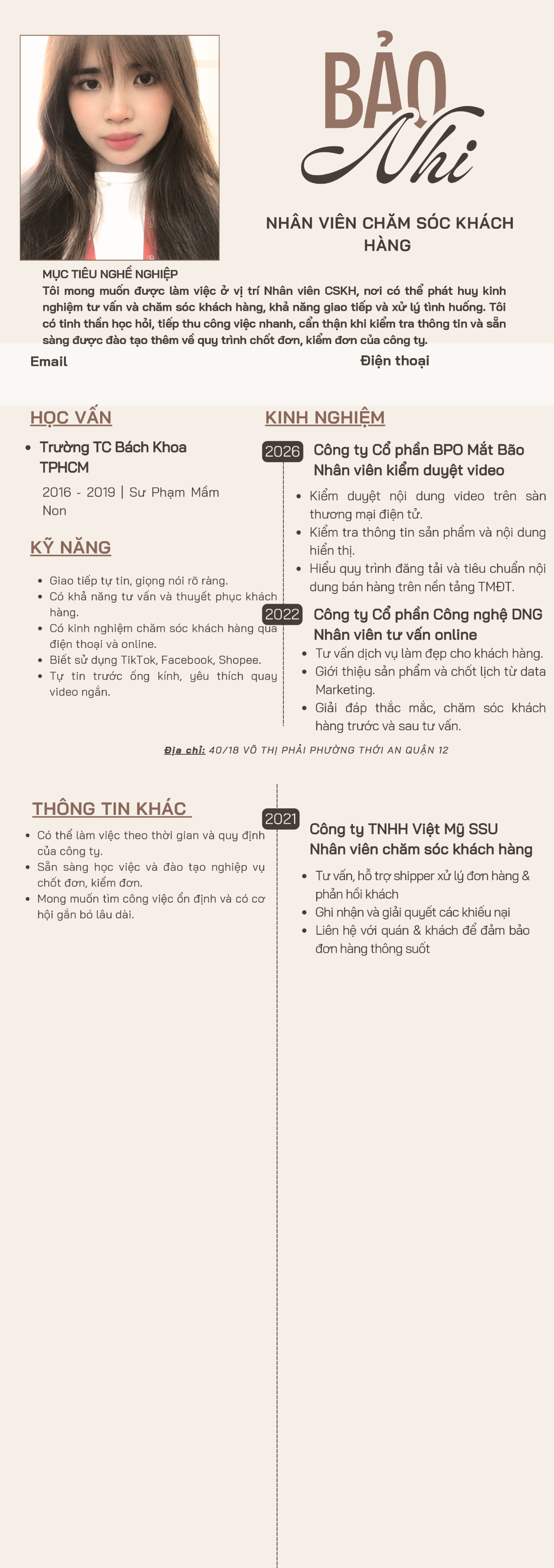 CV ứng viên
