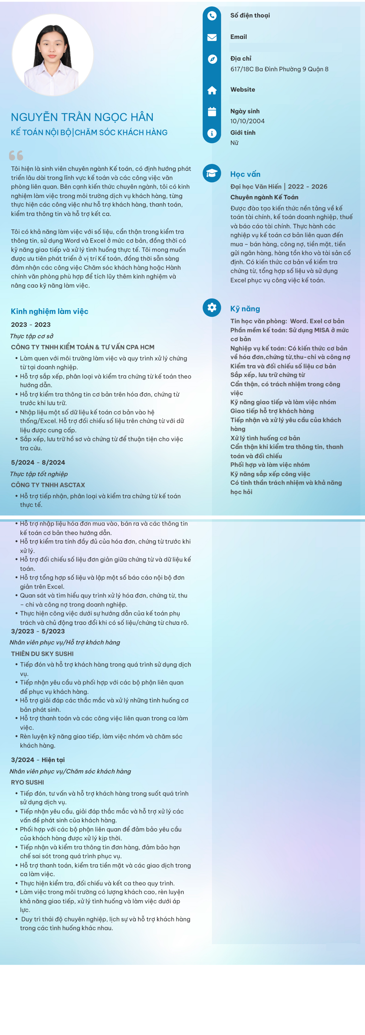 CV ứng viên