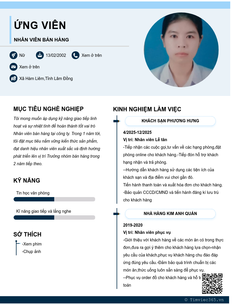 CV ứng viên