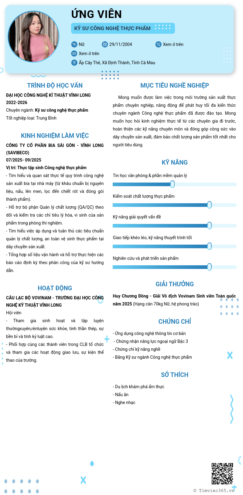 CV ứng viên