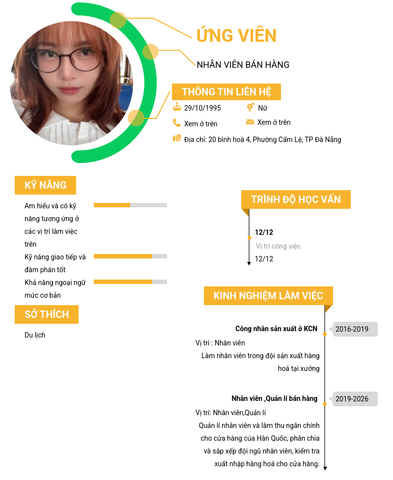 CV ứng viên