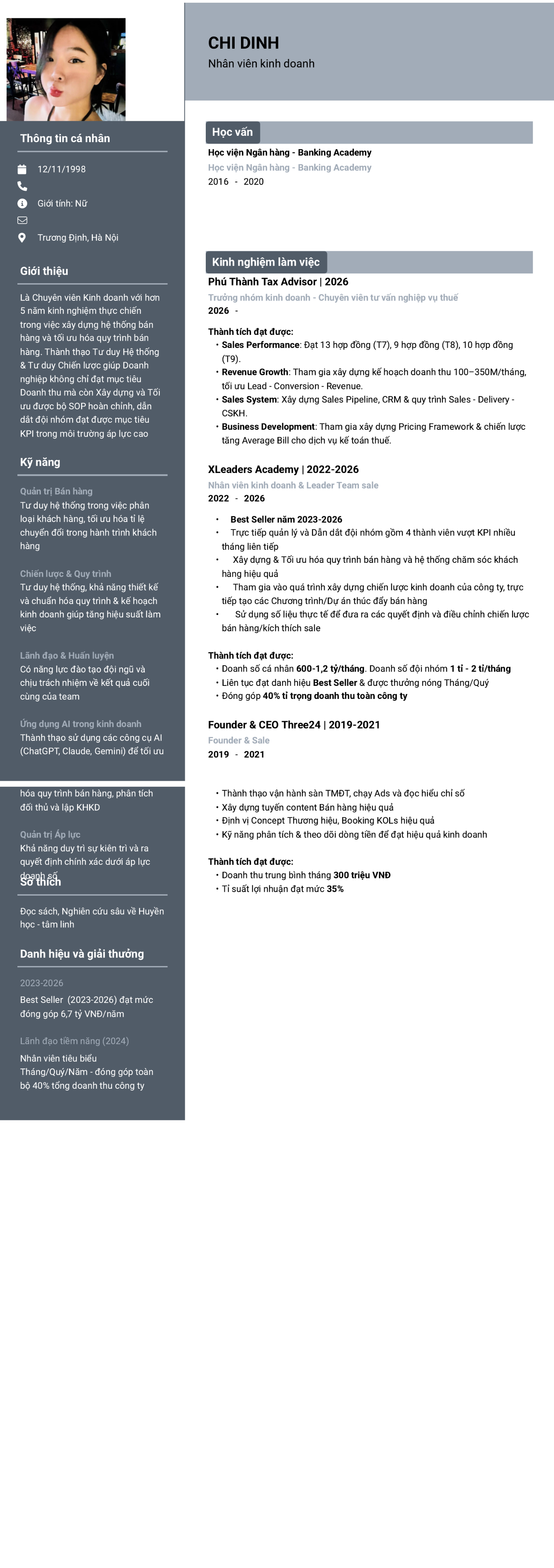 CV ứng viên