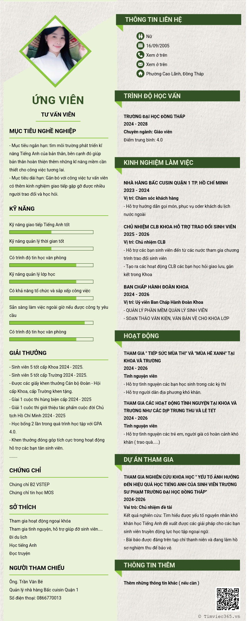 CV ứng viên