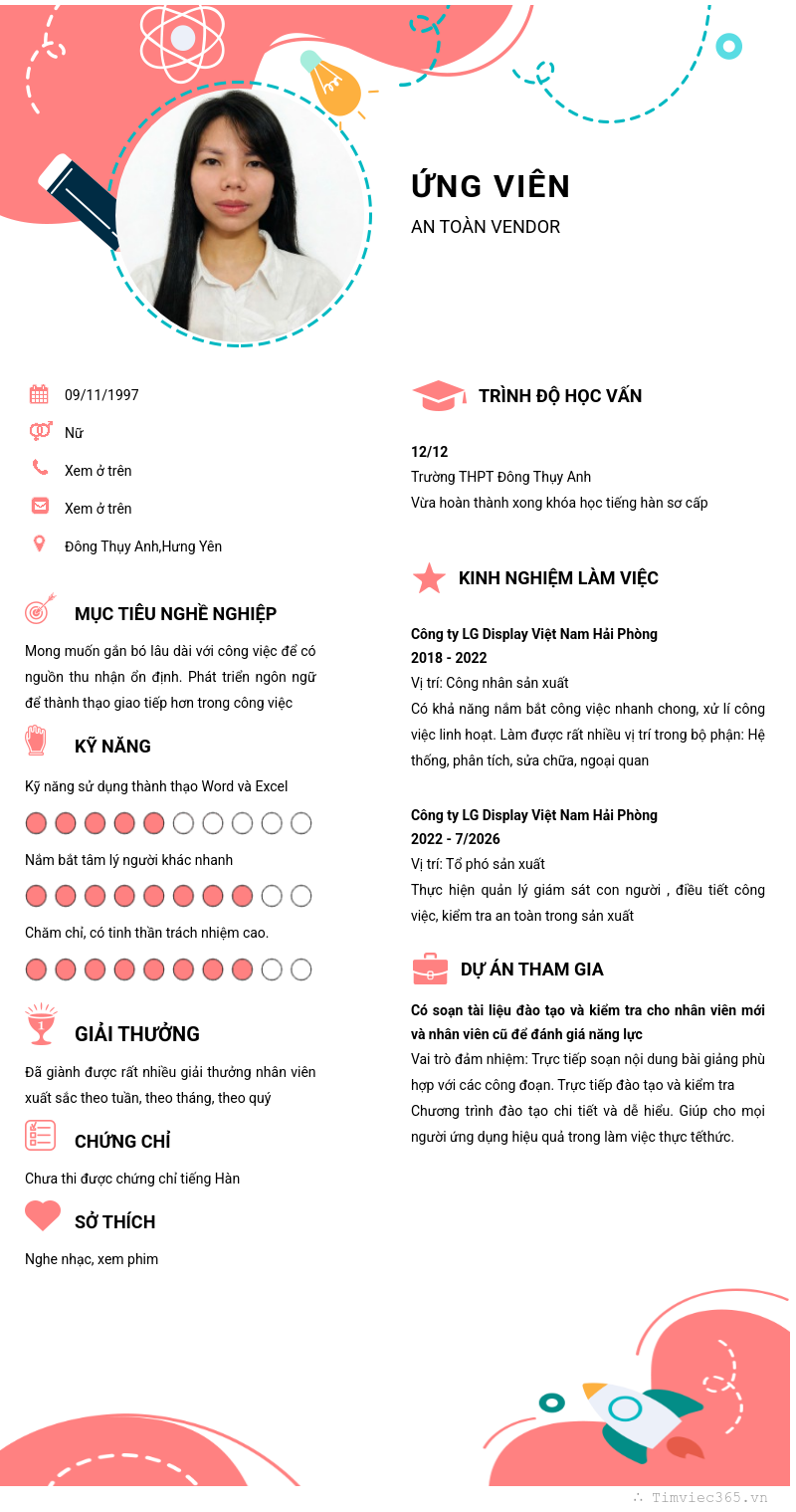 CV ứng viên