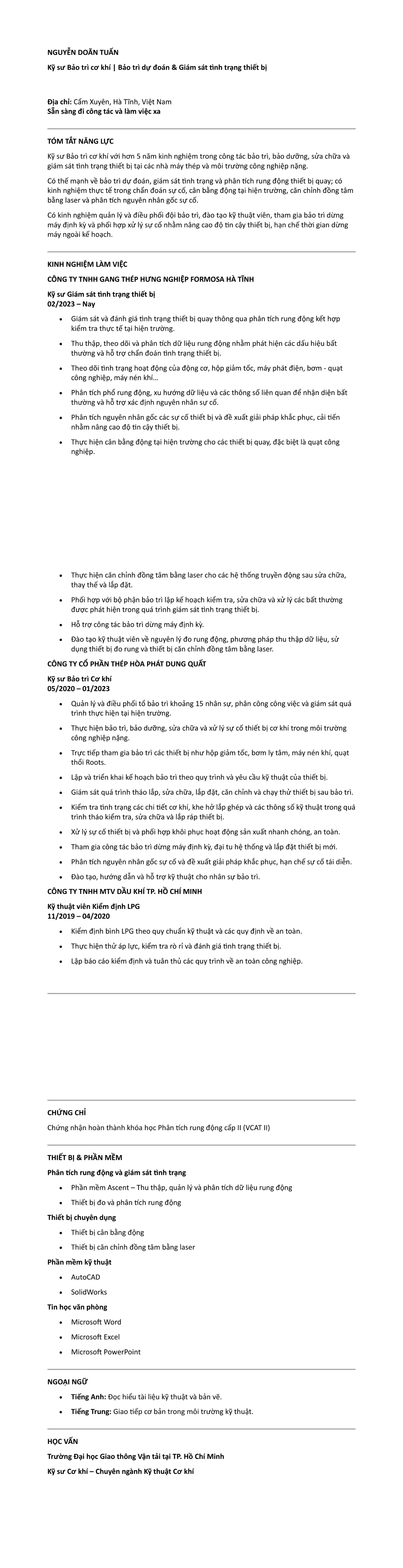 CV ứng viên