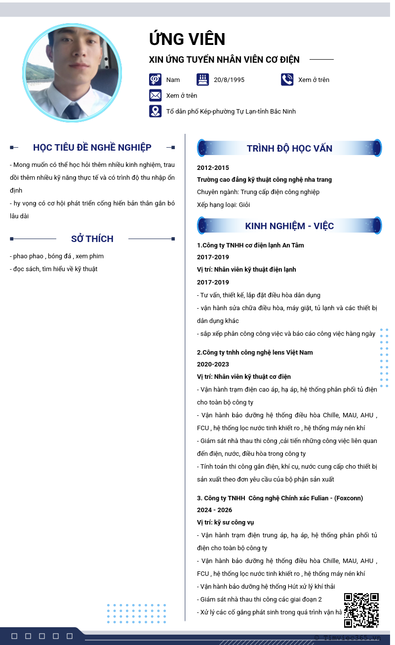 CV ứng viên