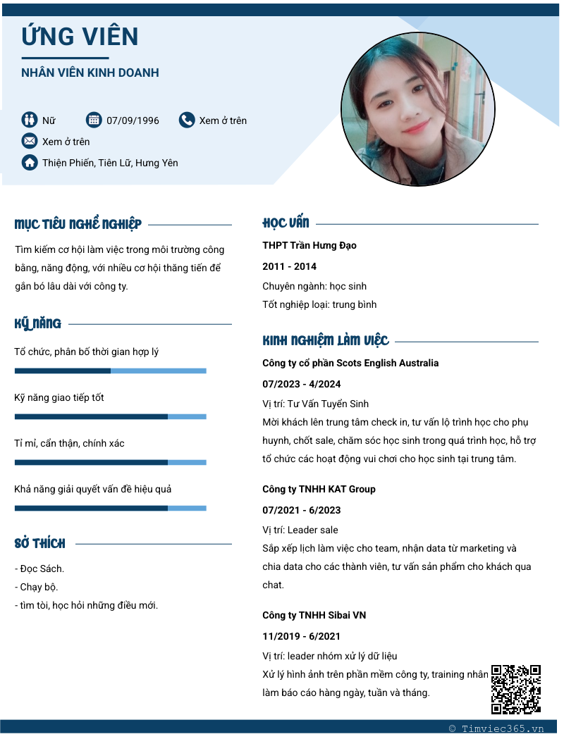 CV ứng viên