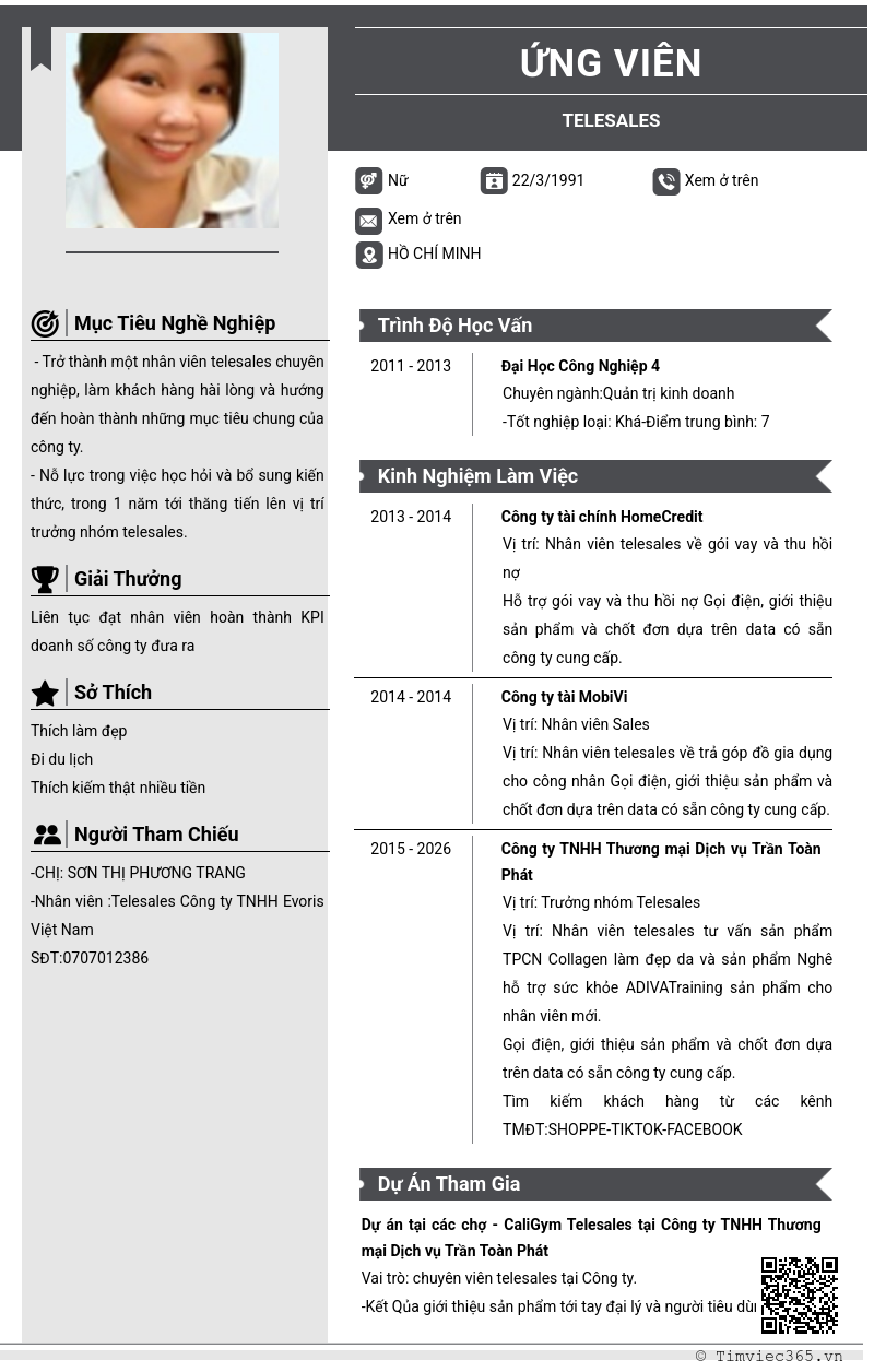CV ứng viên