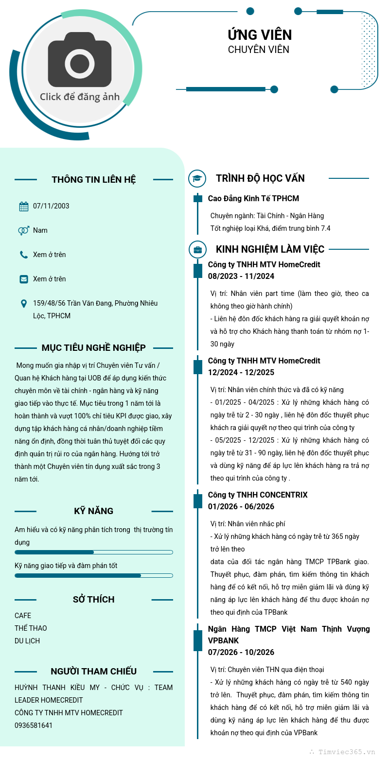 CV ứng viên