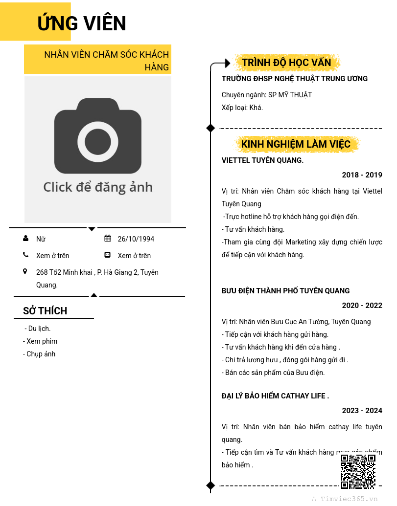 CV ứng viên