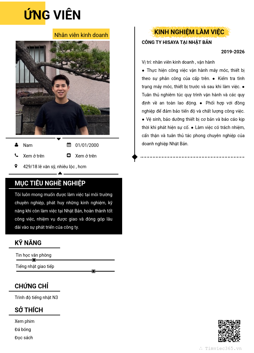 CV ứng viên