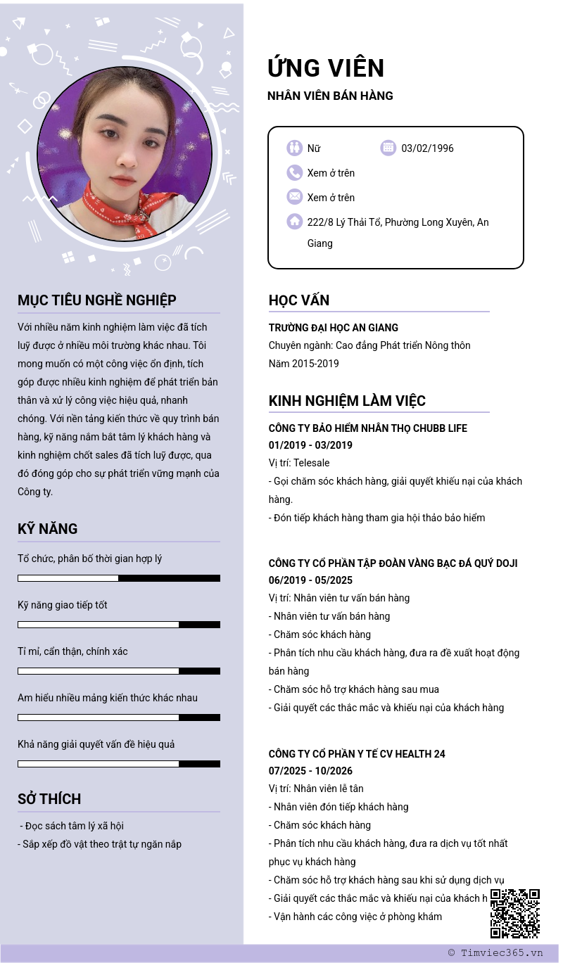 CV ứng viên