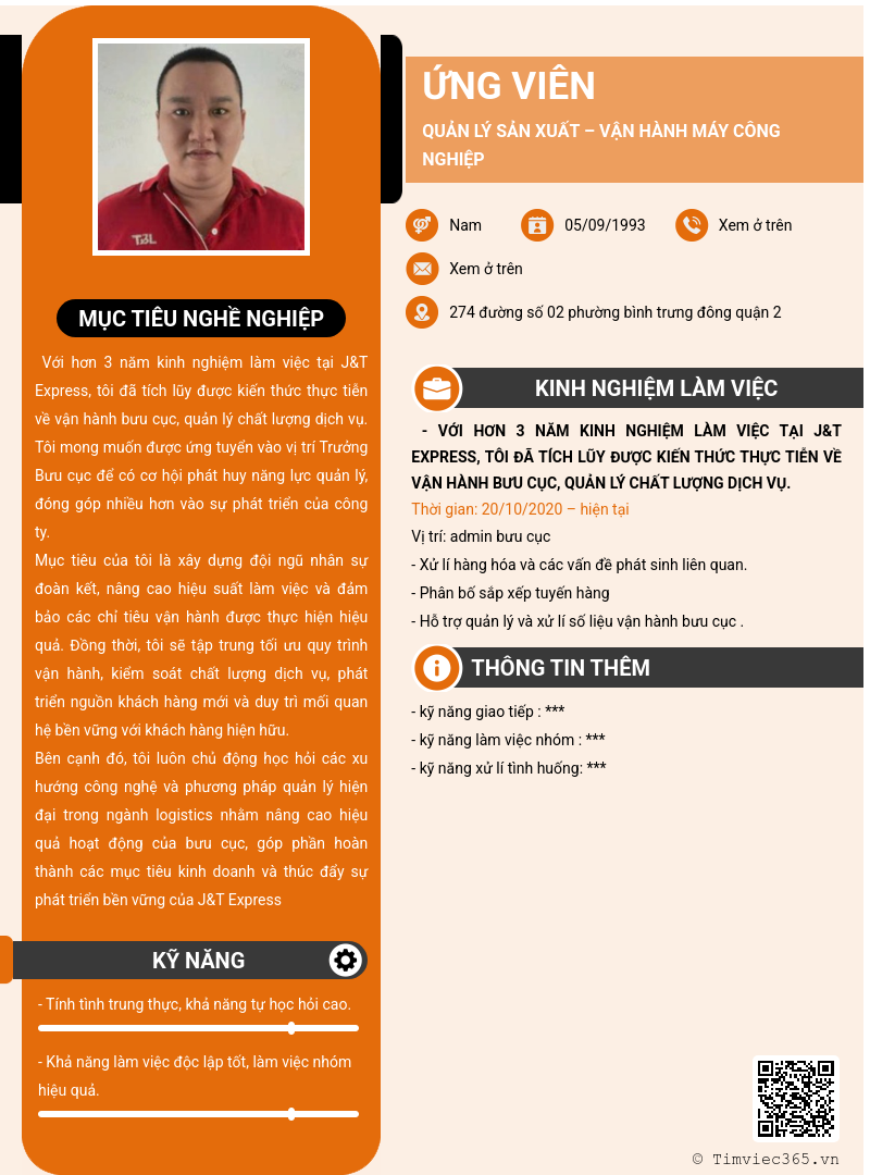 CV ứng viên