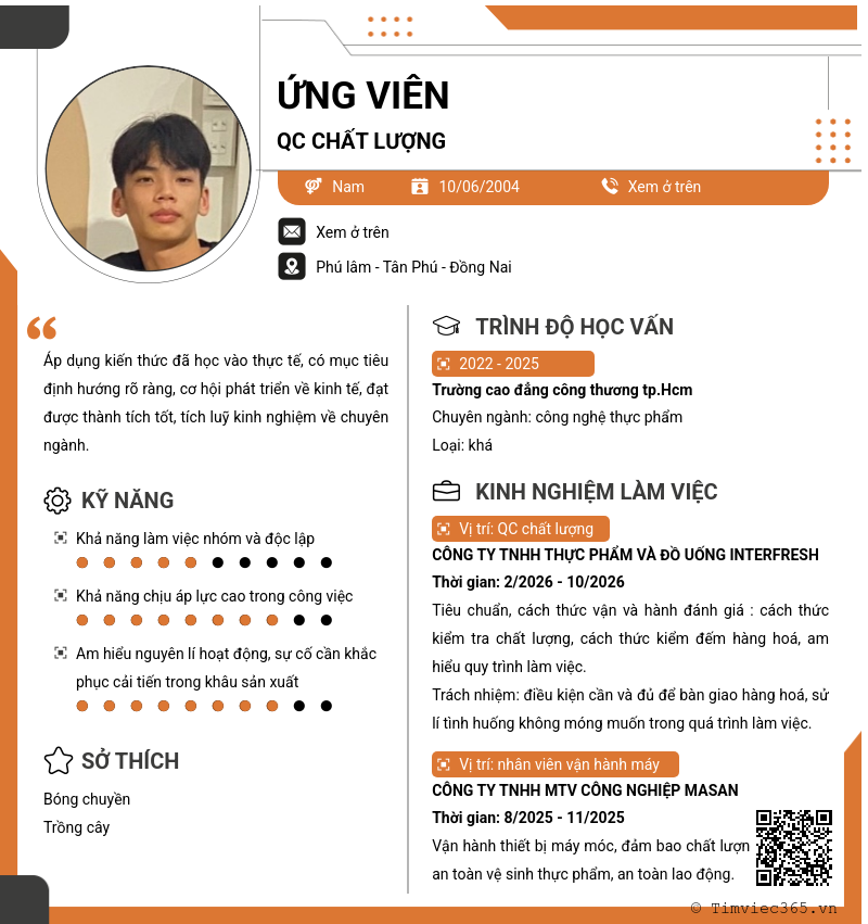 CV ứng viên