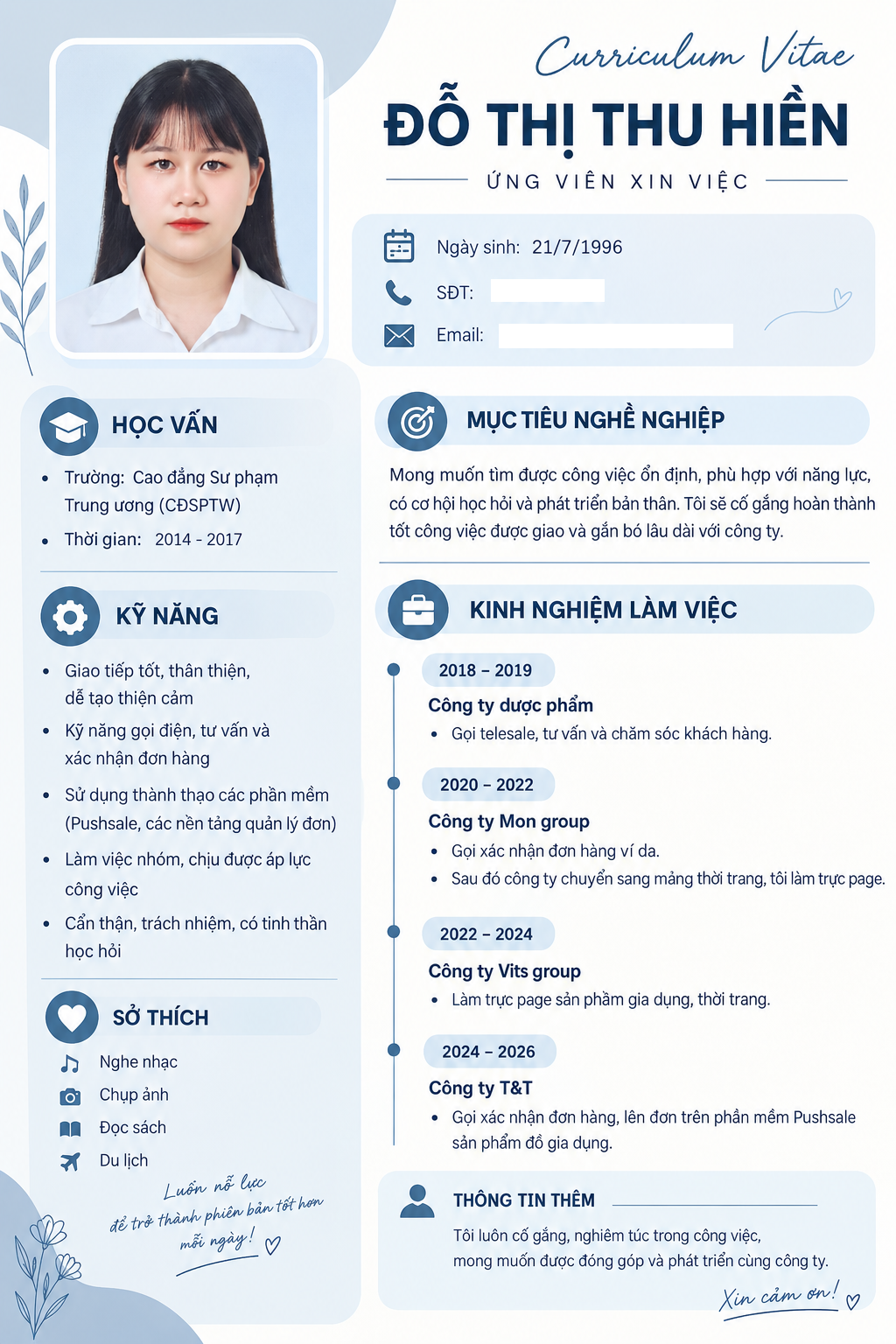 CV ứng viên