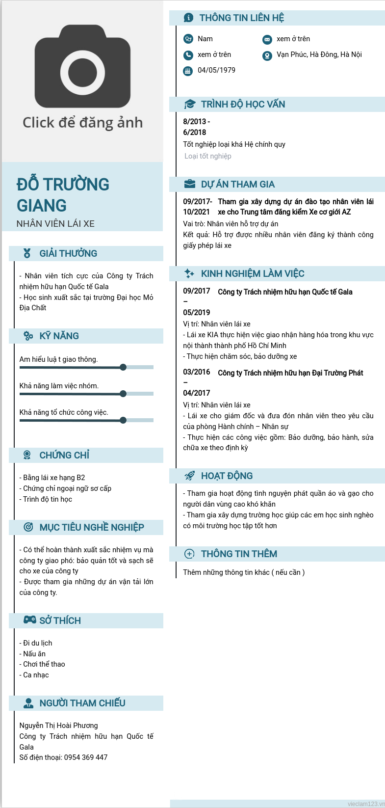 CV ứng viên