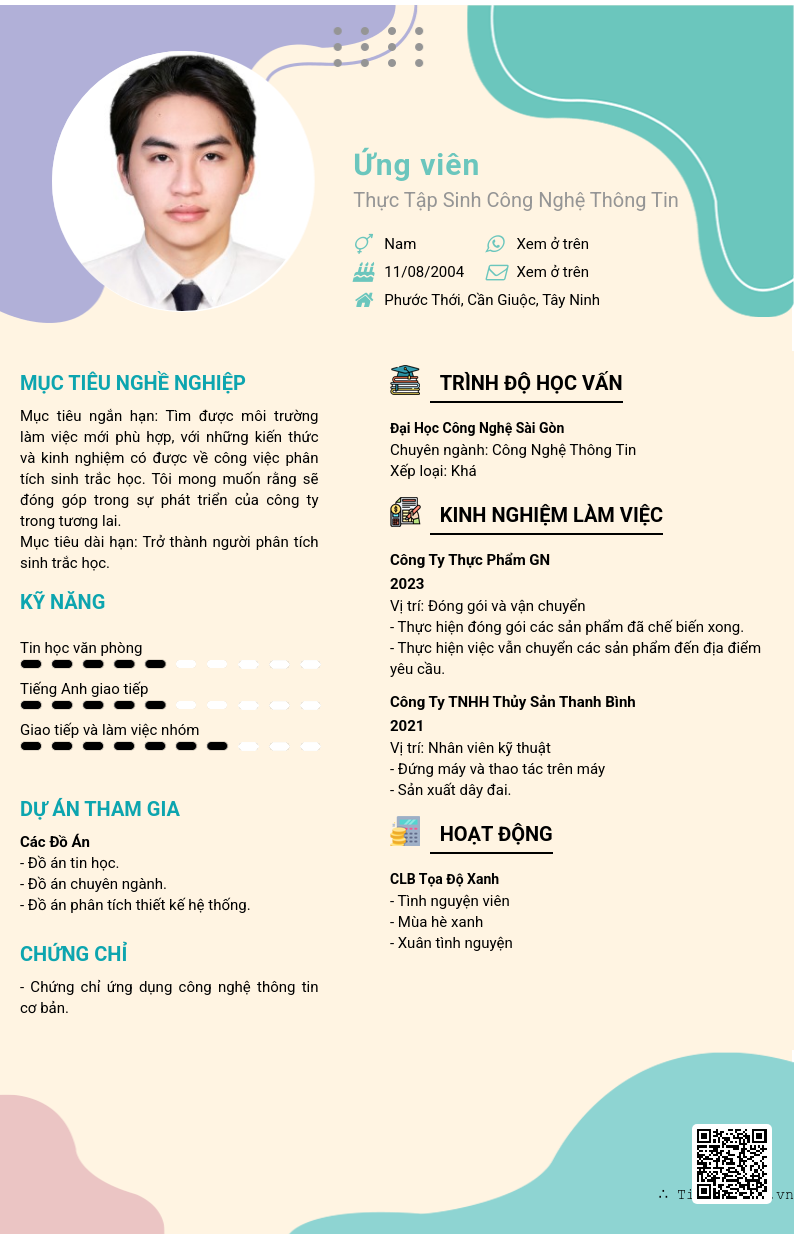 CV ứng viên