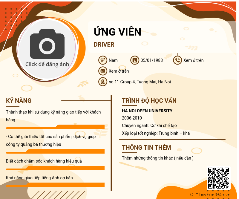 CV ứng viên