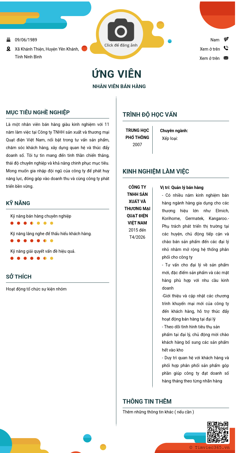 CV ứng viên