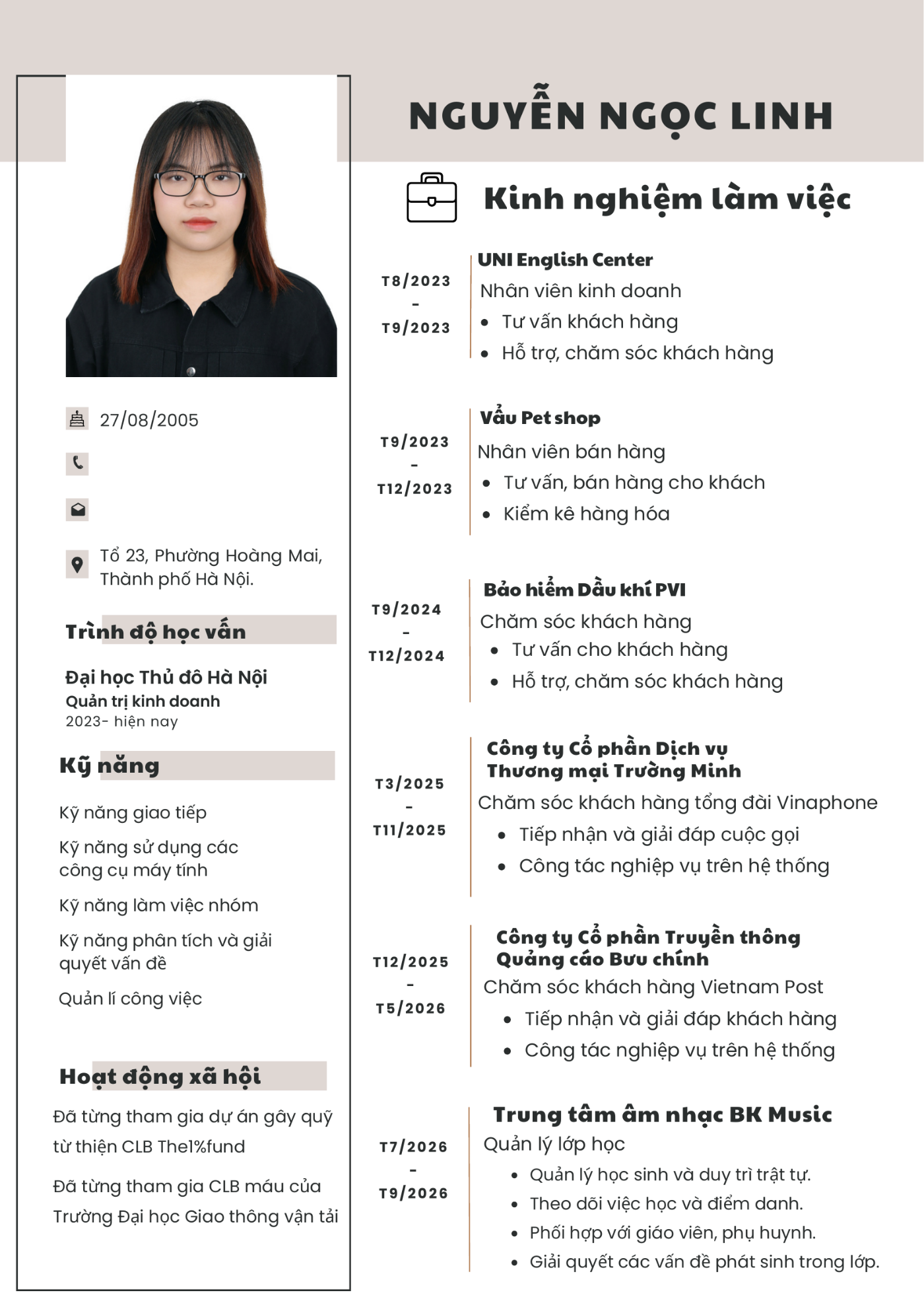 CV ứng viên